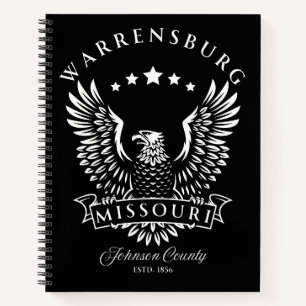 Cuaderno Warrensburg Johnson County Missouri Águila Vintage