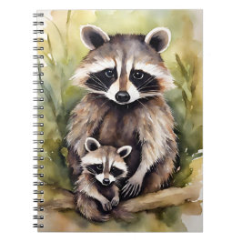 Cuaderno Washbear and Mama Spiral Notebook