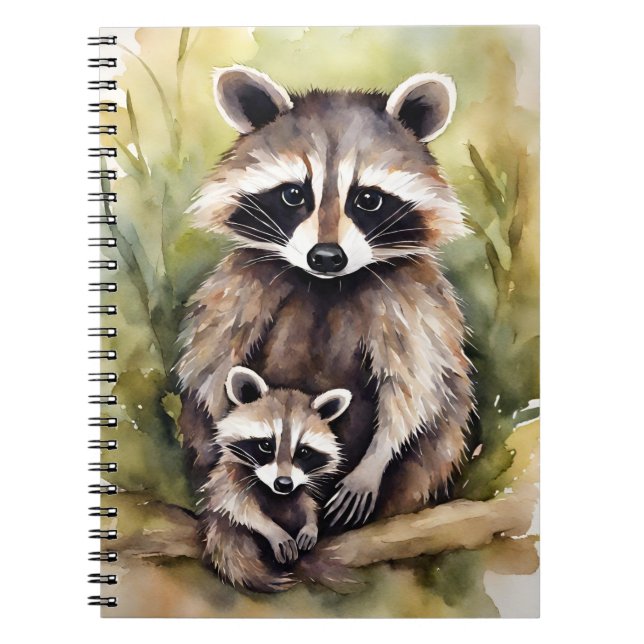 Cuaderno Washbear and Mama Spiral Notebook (Frente)