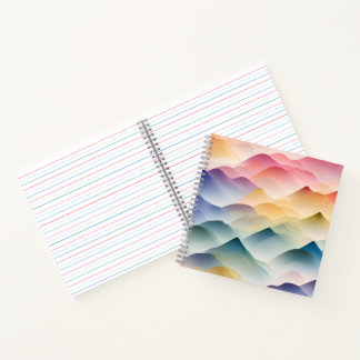 Cuaderno Wasserfarben Wellenmuster bunt