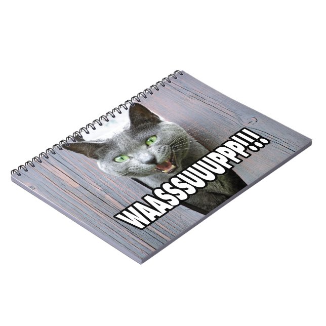 Cuaderno WASSUP - Meme Cat (Lado Izquierdo)