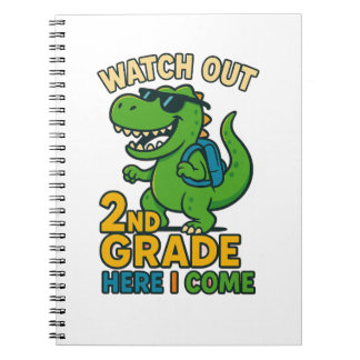 Cuaderno Watch Out 2nd Grade Here I Come Spiral Notebook