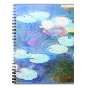 Cuaderno Water Lilis, Pink - Hermoso arte de Claude Monet