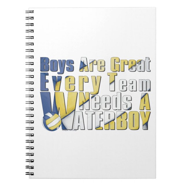Cuaderno Waterboy Volleyball in Blue and Yellow (Frente)