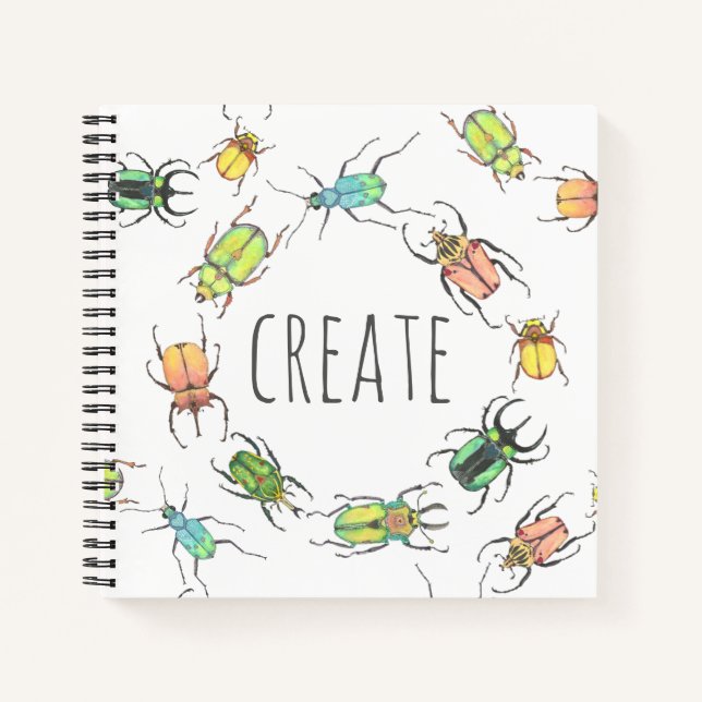 Cuaderno Watercolor Beetle Lovebugs Crear Sketchbook (Anverso)