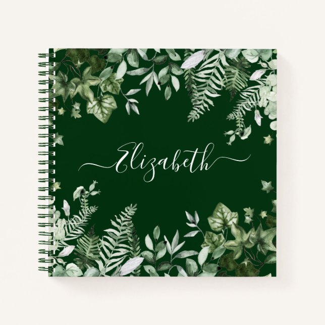 Cuaderno Watercolor Botánico Ivy Sage Ferns Greeneration (Anverso)