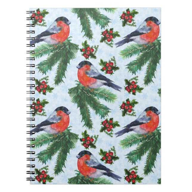 Cuaderno watercolor bullfinch (Frente)
