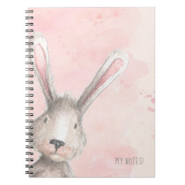 Cuaderno Watercolor Bunny Rabbit My Notes personalizado