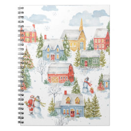 Cuaderno Watercolor Christmas Village