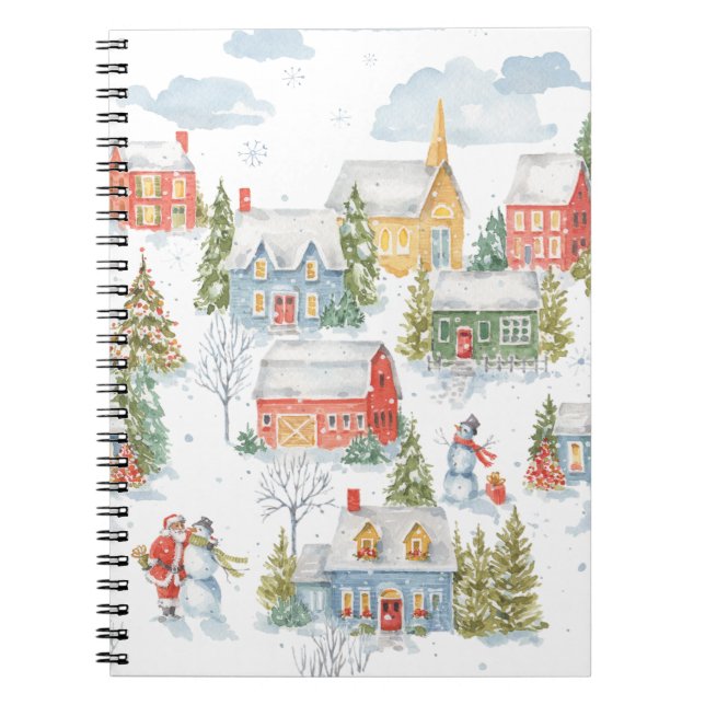 Cuaderno Watercolor Christmas Village (Frente)