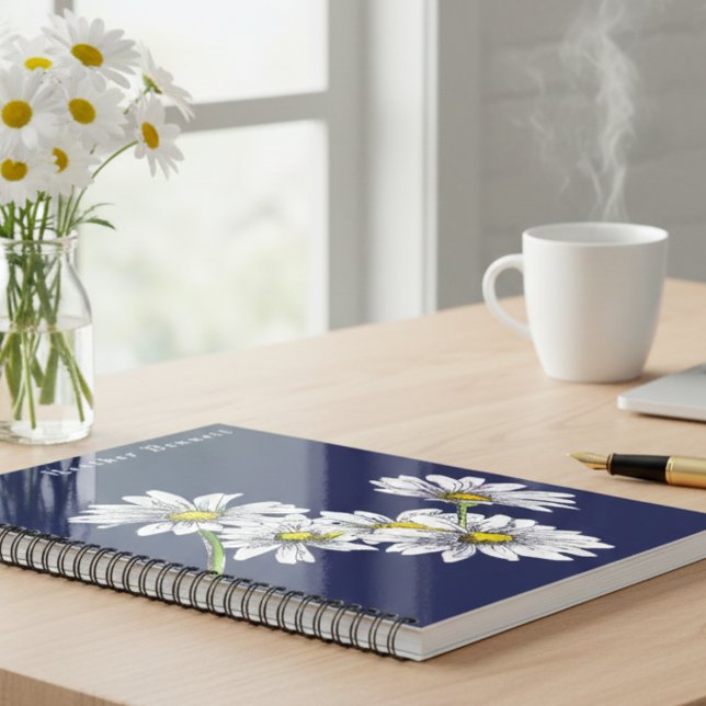 Cuaderno Watercolor Daisy Floral Boho Christmas Gift (Subido por el creador)