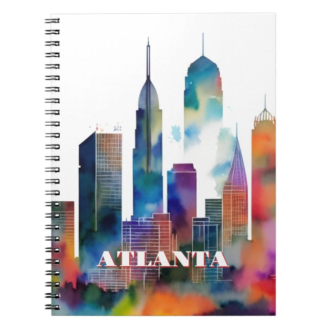 Cuaderno Watercolor de la línea aérea de Atlanta (Frente)