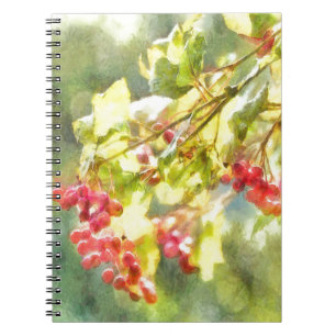 Cuaderno Watercolor de las Berries de invierno