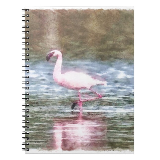 Cuaderno Watercolor de menos flamenco (Frente)