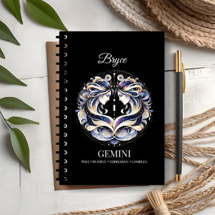 Cuaderno Watercolor de moda Gemini Zodiac Journal
