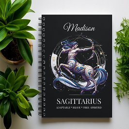 Cuaderno Watercolor de moda Sagittarius Zodiac Journal