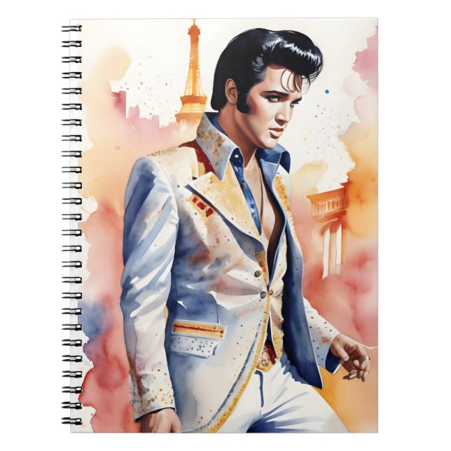 Cuaderno watercolor elvis presley  (Frente)