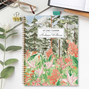 Cuaderno Watercolor Flor silvestre Meadow Floral Daily Plan