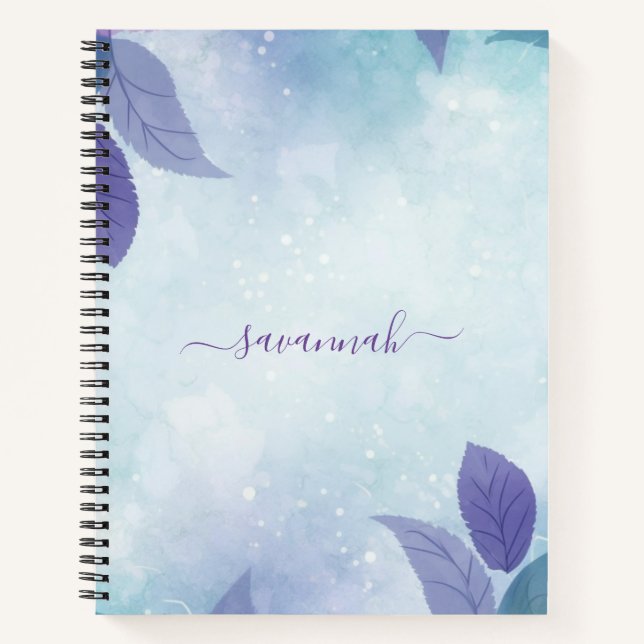 Cuaderno Watercolor Floral Monograma Sketchbook (Anverso)