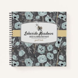 Cuaderno Watercolor Floral Poppy Vacation Rental Guest Book