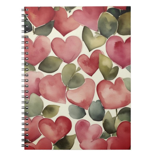 Cuaderno Watercolor. Flowering Hearts (Frente)
