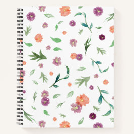 Cuaderno Watercolor Flowers Journal for Travel and Notes