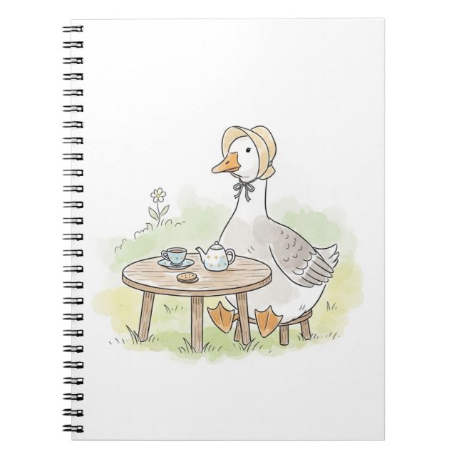 Cuaderno Watercolor Goose Tea Party (Frente)