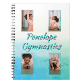 Cuaderno Watercolor Gradient Custom Name, Sport & Photo