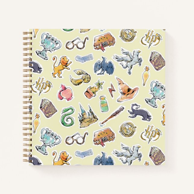 Cuaderno Watercolor Harry Potter Icons (Anverso)