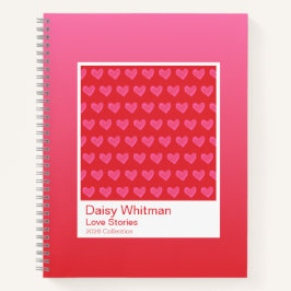 Cuaderno Watercolor Hearts Gradient Spiral Notebook