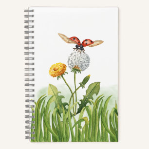 Cuaderno Watercolor Ladybug y Dandelions