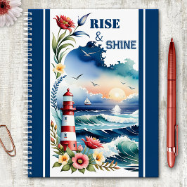 Cuaderno Watercolor Lighthouse Beach Nautical