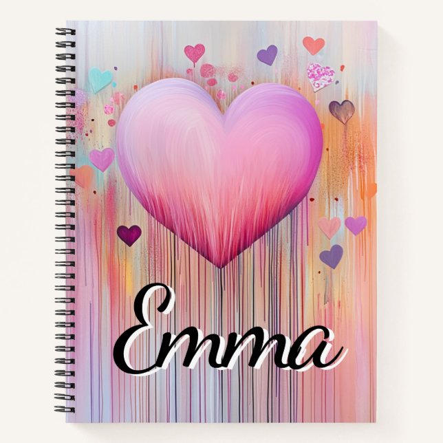 Cuaderno Watercolor Love Flows Heart (Anverso)