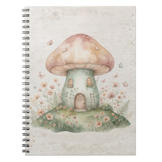 Cuaderno Watercolor Mushroom Spiral Notebook – Whimsical