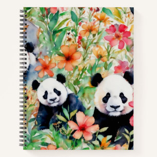 Cuaderno Watercolor Panda Bear