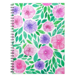 Cuaderno Watercolor petunia garden