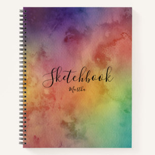 Cuaderno Watercolor Rainbown Elegant Calligraphy Sketchbook