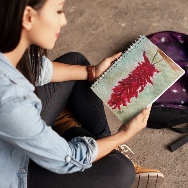 Cuaderno Watercolor Rojo Chile Ristra Nuevo México (Subido por el creador)