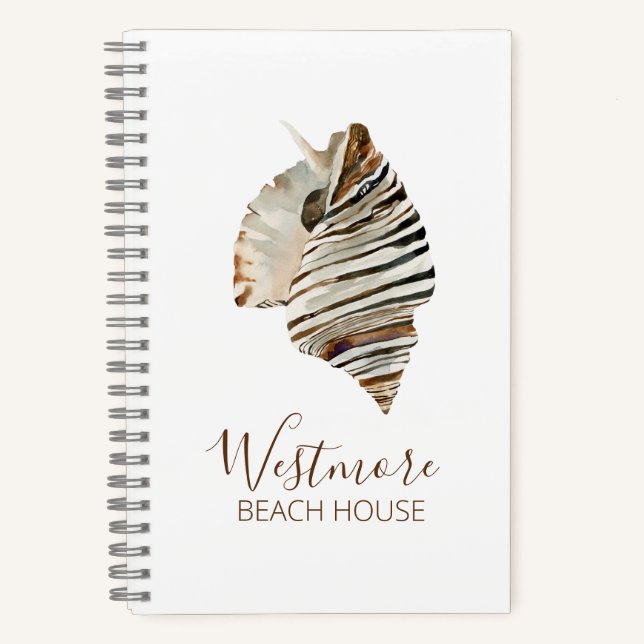 Cuaderno Watercolor Seashell Beach House (Anverso)