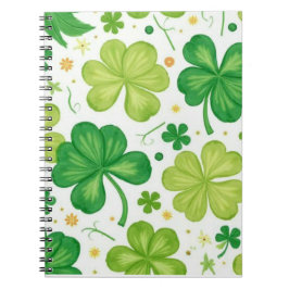 Cuaderno Watercolor Shamrock Pattern