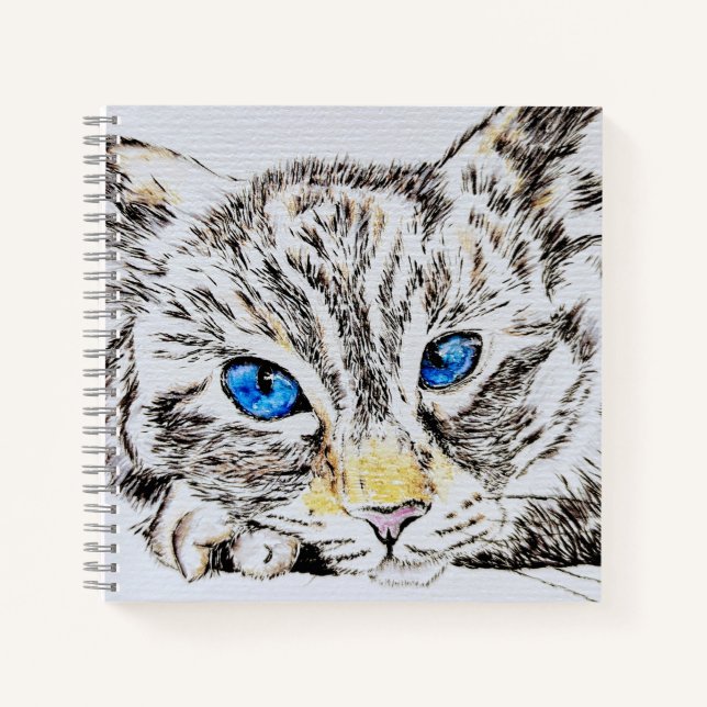 Cuaderno Watercolor Siamese Ragdoll Cat (Anverso)