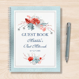 Cuaderno Watercolor Suculento Bat Botánico Floral Mitzvah