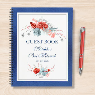 Cuaderno Watercolor Suculento Bat Botánico Floral Mitzvah
