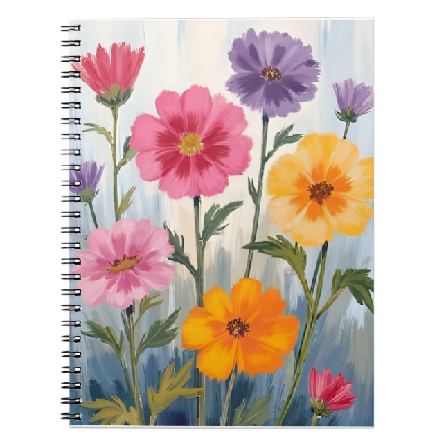 Cuaderno Watercolor Wildflowers | Flower Field Painting  (Frente)