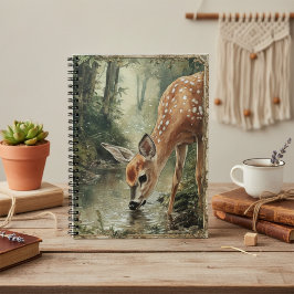 Cuaderno Watercolor Woodland Deer Nature