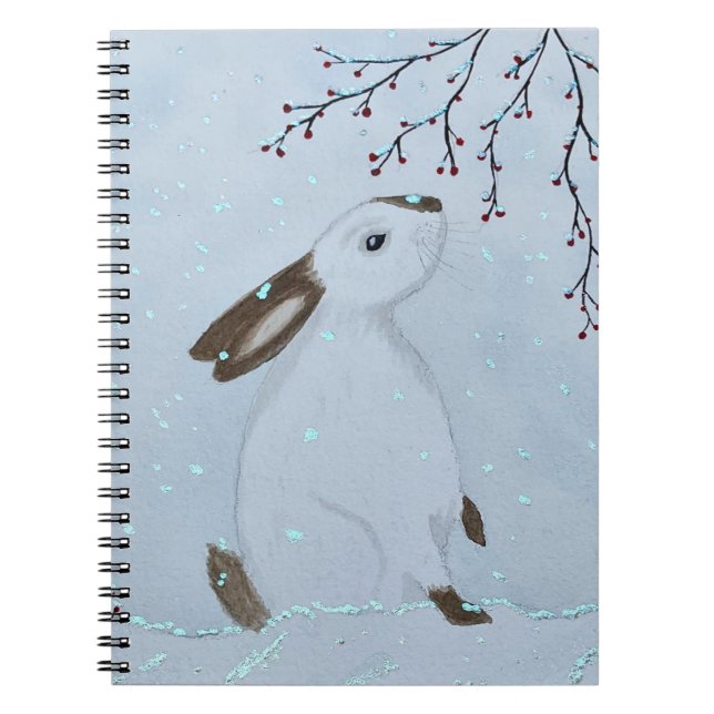 Cuaderno Watercolour Winter Bunny Rabbit (Frente)