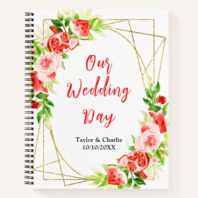 Cuaderno Watermelon and Pomegranate Wedding Planner (Anverso)