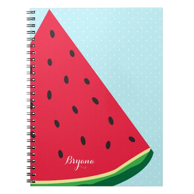 Cuaderno Watermelon Blue Fun Summertime Personalizado Journ (Frente)