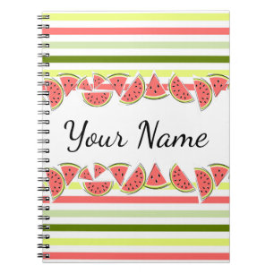 Cuaderno Watermelon Pieces Stripe Thin Name