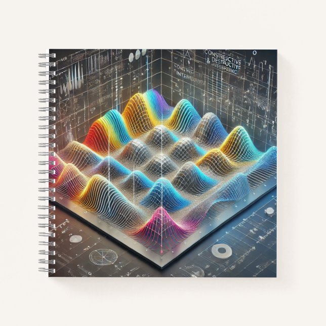 Cuaderno Wave Interference Book Cover Vibrant Physics  (Anverso)
